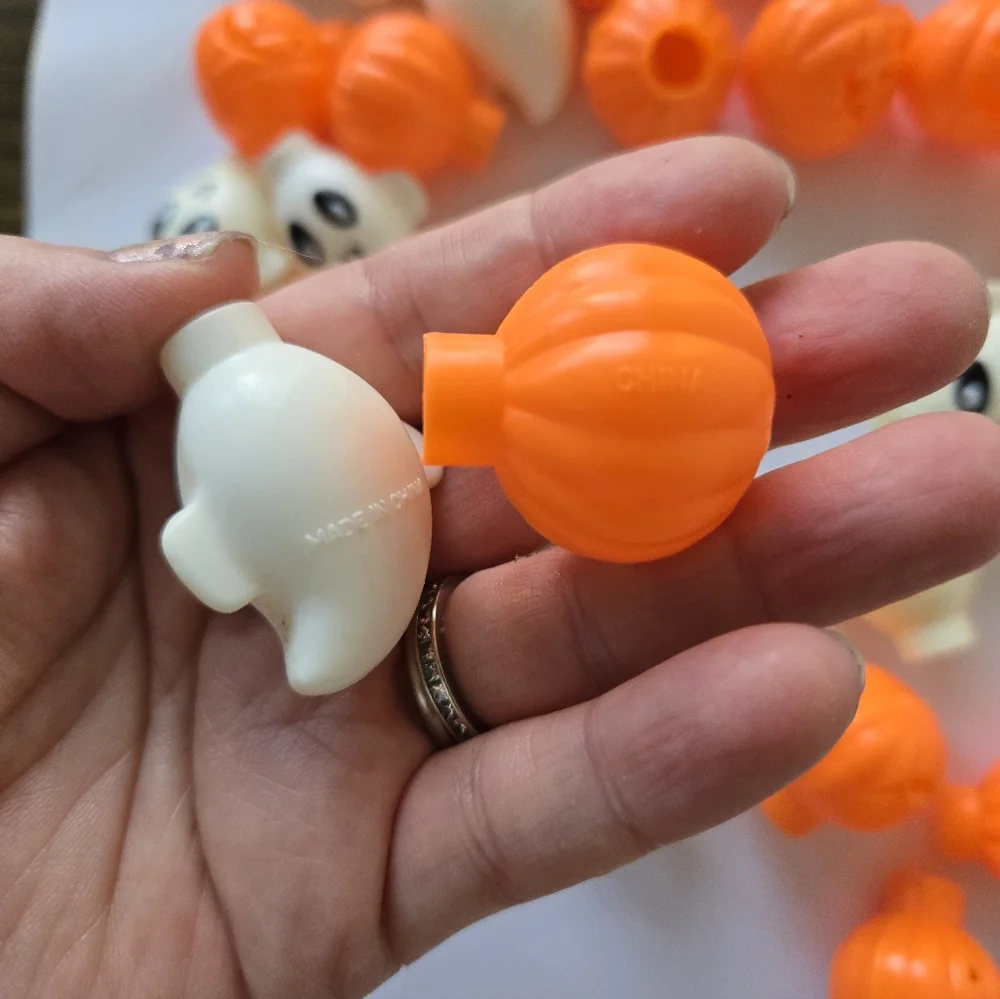Vintage Halloween Plastic Mold Syring Light Covers